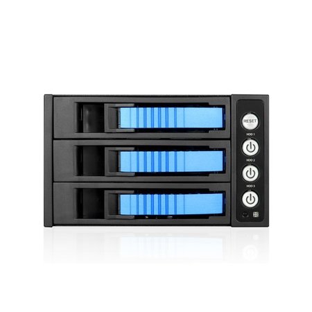 ISTARUSA Istarusa 2X5.25 To 3X3.5 12G Rack Blue BPU-230HD-BLUE